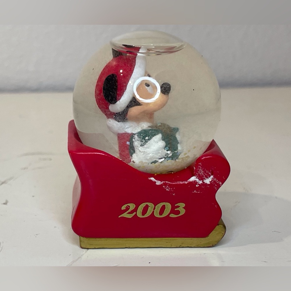 Disney for JC Penney Mickey Mouse Snow Globe Christmas Holiday 2003